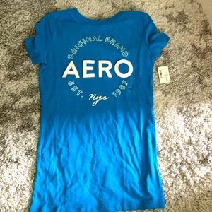 This is a very vibrant blue shirt